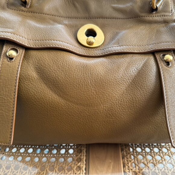 YSL - Yves Saint Laurent MUSE TWO in Brown Leather and Grey Canvas - Picture 4 of 9